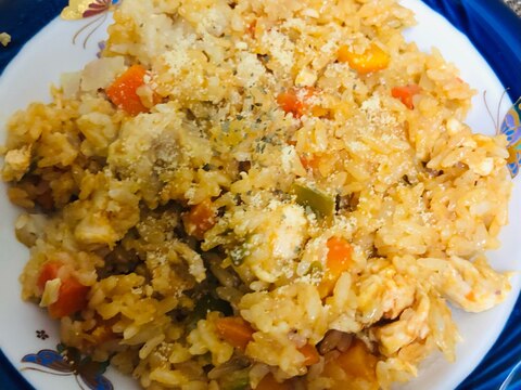 炊飯器レシピ★炊き込みピラフ（ガパオライス風味）